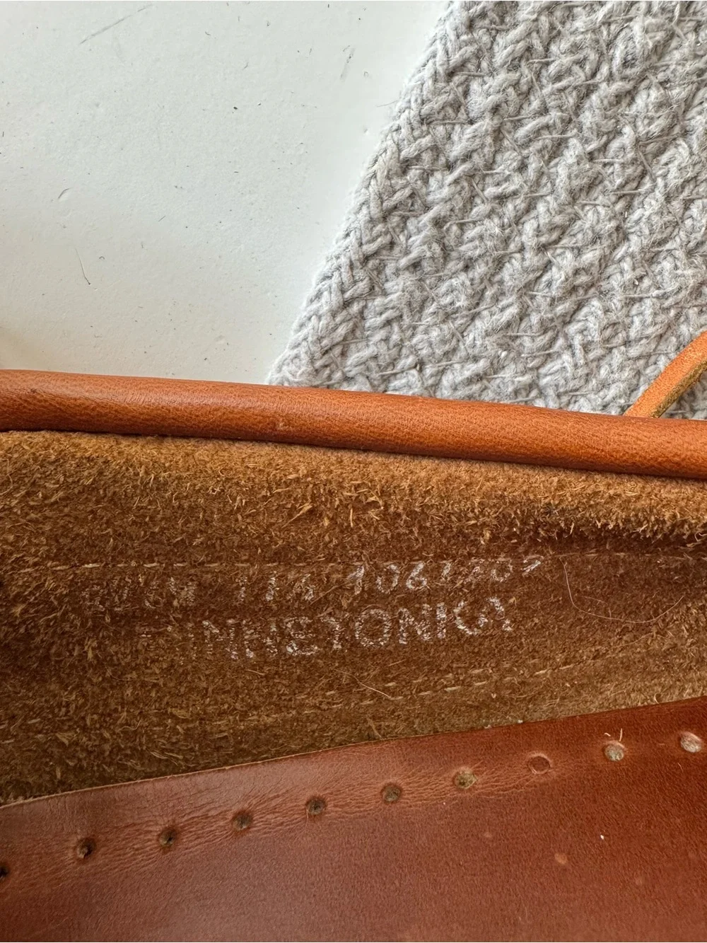 Minnetonka Chestnut Genuine Leather Loafers Boat Shoes Size 11.5